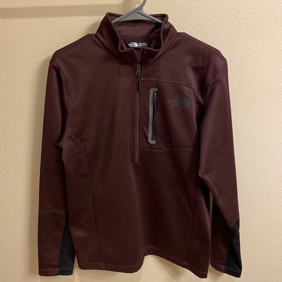 Dark red North Face quarter zip jacket - Picture 1 of 3